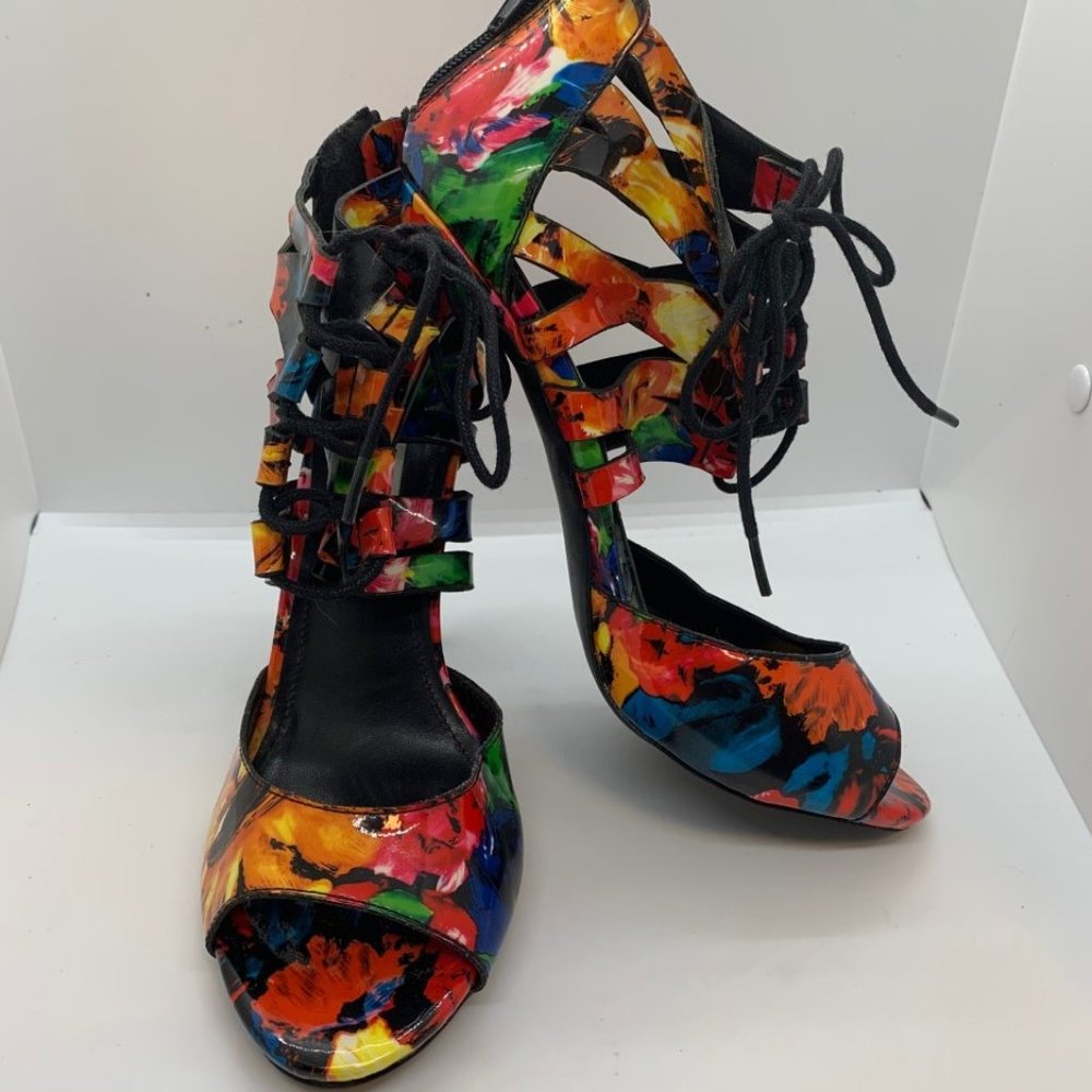 Steve Madden floral stiletto sandals